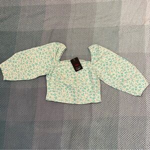 NWT Levi's Teal and White Floral Blouse